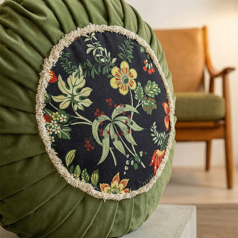 Vintage-Zierkissen mit chinesischem Blumenmuster - image 1