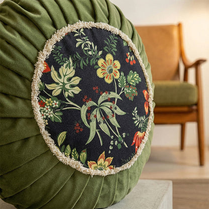 Vintage-Zierkissen mit chinesischem Blumenmuster - image 1