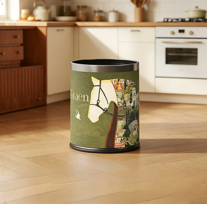 Mülleimer aus Leder mit Litschi-Textur (Reitsportart) - image 0