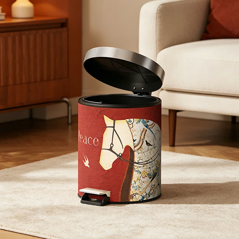Mülleimer aus Leder mit Litschi-Textur (Reitsportart) - image 9