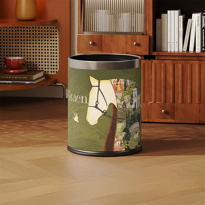Mülleimer aus Leder mit Litschi-Textur (Reitsportart) - image 1