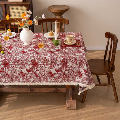 Rechteckige Tischdecke mit Dschungel- und Leopardenmuster - image 1