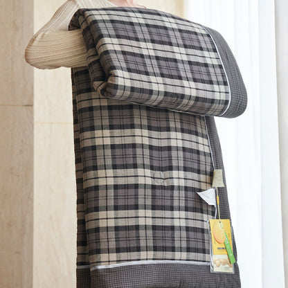 Vichy-Karo-Steppdecken-Set aus reiner Baumwolle - Dunkelgrau - Quilts - König - image 5