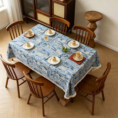 Tischdecke mit Jacquard-Motiv „Ruhiger Garten“ (Ölgemälde) - image 1