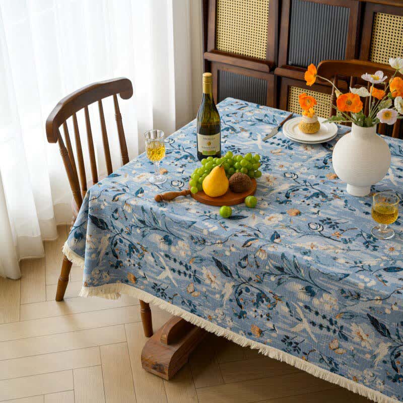 Tischdecke mit Jacquard-Motiv „Ruhiger Garten“ (Ölgemälde) - image 4