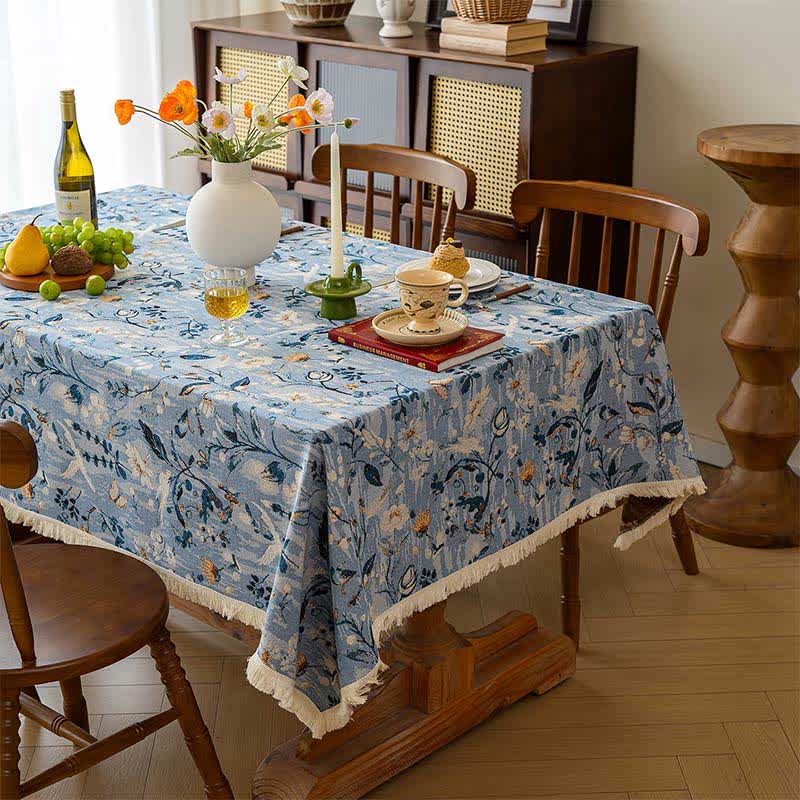 Tischdecke mit Jacquard-Motiv „Ruhiger Garten“ (Ölgemälde) - image 3
