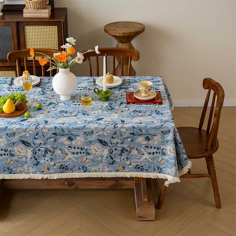Tischdecke mit Jacquard-Motiv „Ruhiger Garten“ (Ölgemälde) - image 2