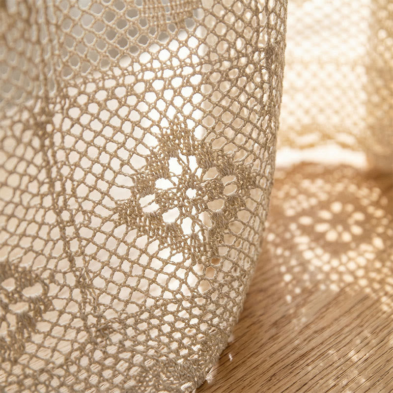 Gehäkelter Stufenvorhang im Bohème-Mesh-Muster - image 3