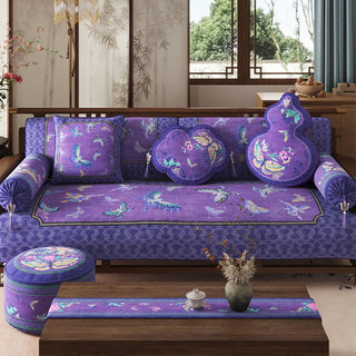 Sofaschutzhülle mit orientalischem lila Schmetterlingsmuster - 110cm x 300cm - image 0