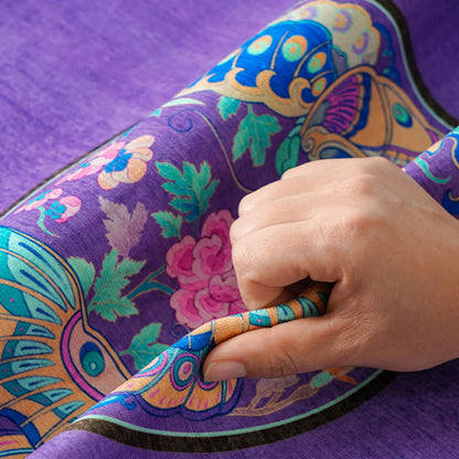 Sofaschutzhülle im orientalischen Stil mit Blumen- und Schmetterlingsmotiven - image 4