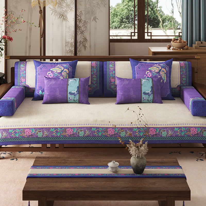 Sofabezug mit orientalischem Vintage-Blumenmuster - image 1