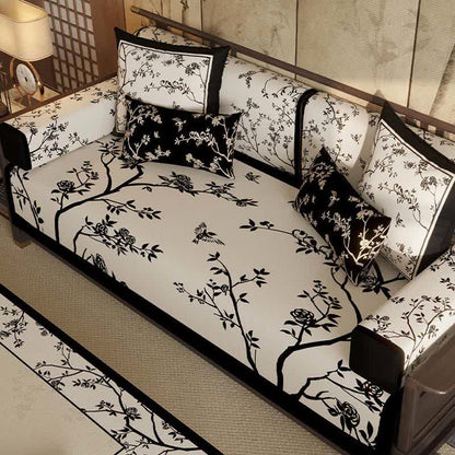 Sofabezug im Vintage-Stil mit orientalischen Zweigen und Blumen - image 1