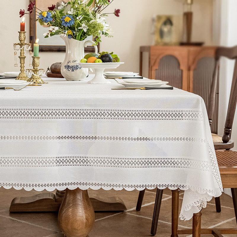 Rustikale Tischdecke aus Tausend-Weizen-Spitze - 140cm x 300cm - image 0