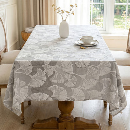 Elegante Tischdecke mit Ginkgoblatt-Jacquardmuster - image 7