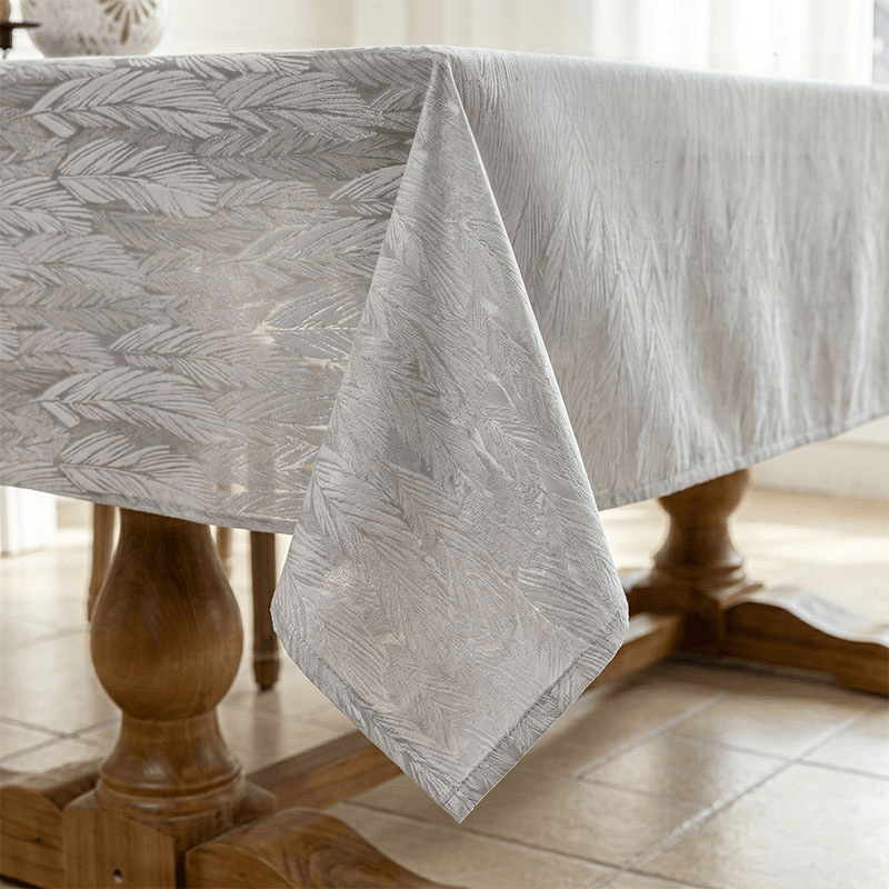 Tischdecke mit Blattmuster und Jacquard-Design - image 7