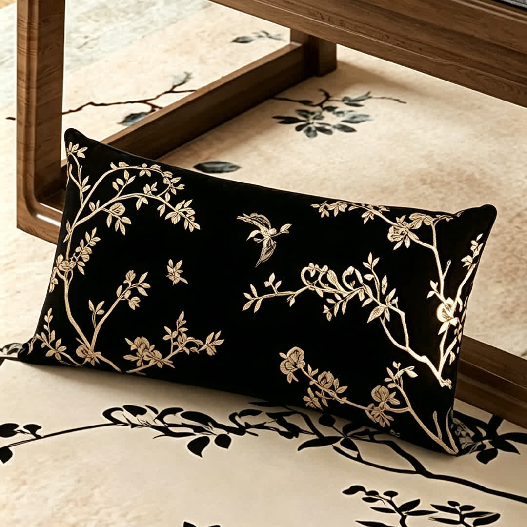 Sofabezug im Vintage-Stil mit orientalischem Blumenmuster - Dekokissen - 30cm x 50cm - image 2