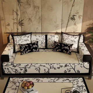 Sofabezug im Vintage-Stil mit orientalischem Blumenmuster - Sofaschutz - 110cm x 280cm - image 0