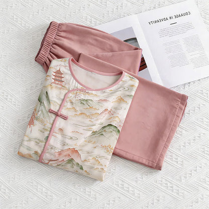 Loungewear-Set im orientalischen Stil - Rosa - M - image 0