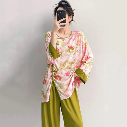 Pyjama-Set im orientalischen Kirschblüten-Design - image 2