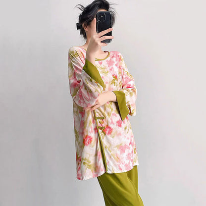 Pyjama-Set im orientalischen Kirschblüten-Design - image 3