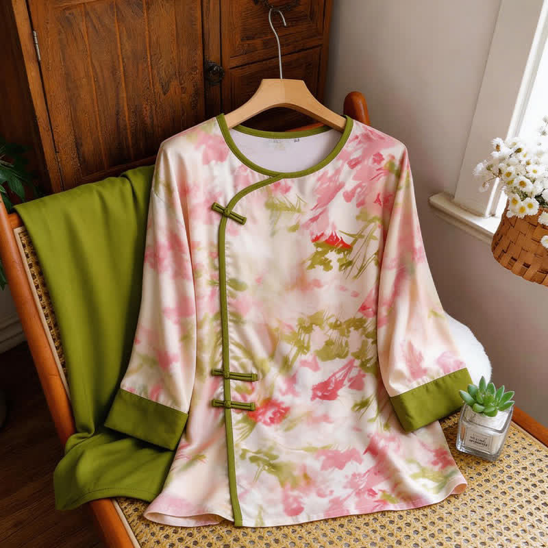 Pyjama-Set im orientalischen Kirschblüten-Design - image 5