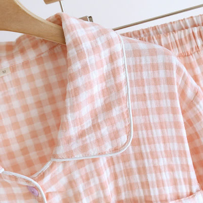 Gingham-Pyjama-Set aus reiner Baumwolle - image 4