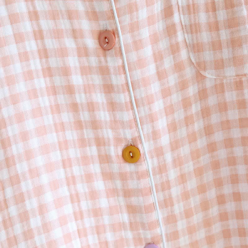 Gingham-Pyjama-Set aus reiner Baumwolle - image 7