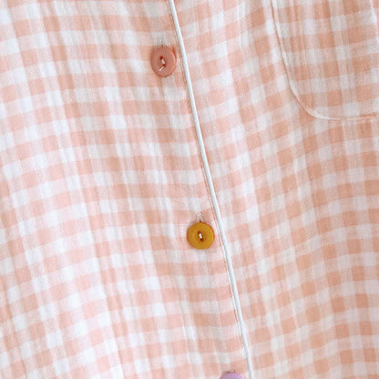 Gingham-Pyjama-Set aus reiner Baumwolle - image 7