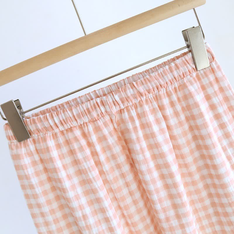 Gingham-Pyjama-Set aus reiner Baumwolle - image 10