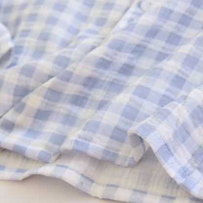 Partner-Pyjamas aus kariertem Baumwollgaze - image 17