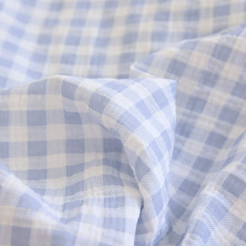 Partner-Pyjamas aus kariertem Baumwollgaze - image 13