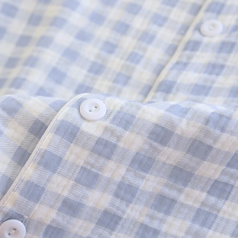 Partner-Pyjamas aus kariertem Baumwollgaze - image 12
