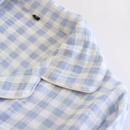 Partner-Pyjamas aus kariertem Baumwollgaze - image 9