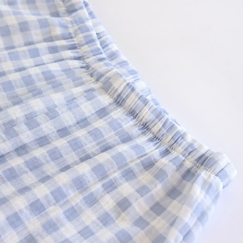 Partner-Pyjamas aus kariertem Baumwollgaze - image 15