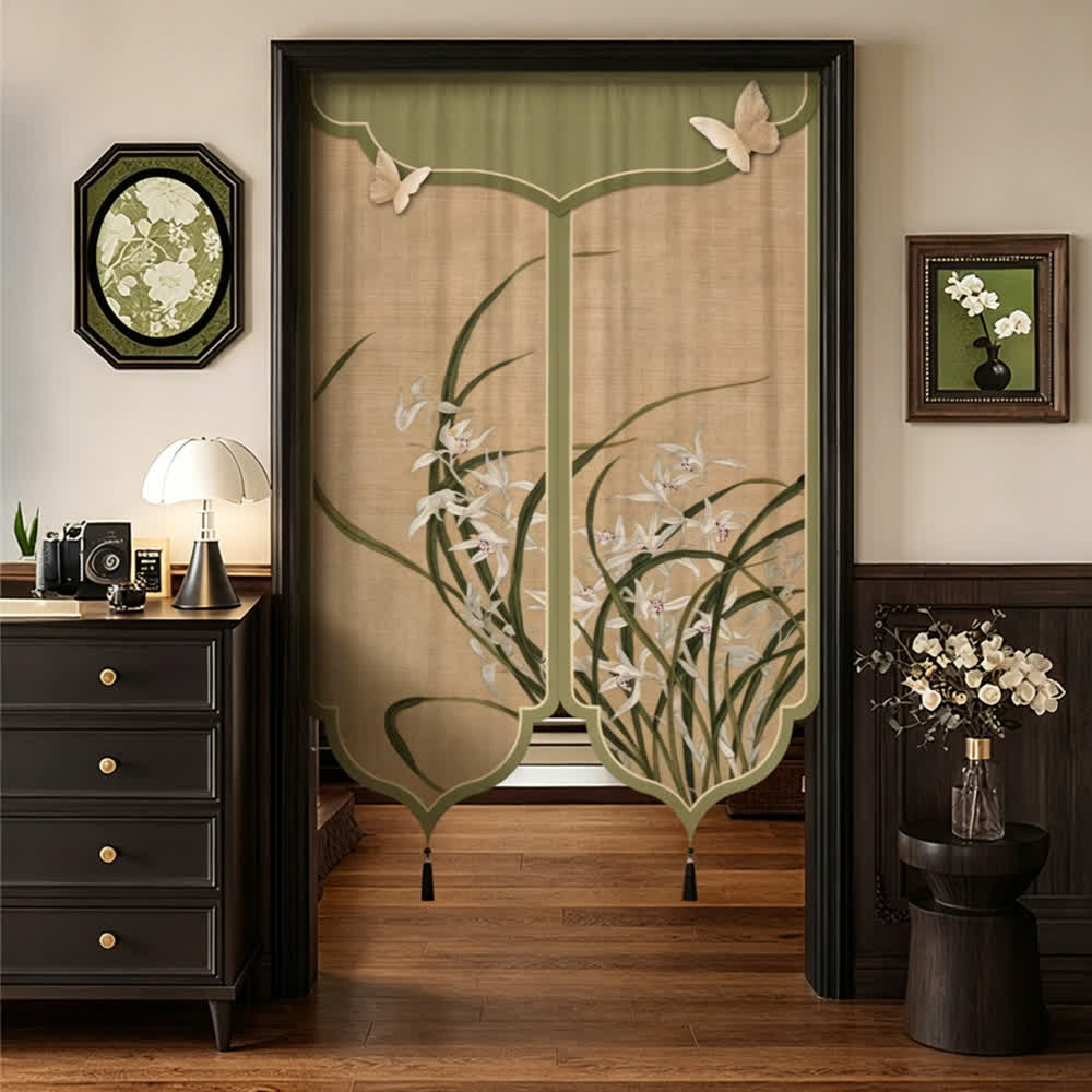 Türvorhang im orientalischen Orchideen-Stil - Ein Stück - 100cm x 150cm - image 5
