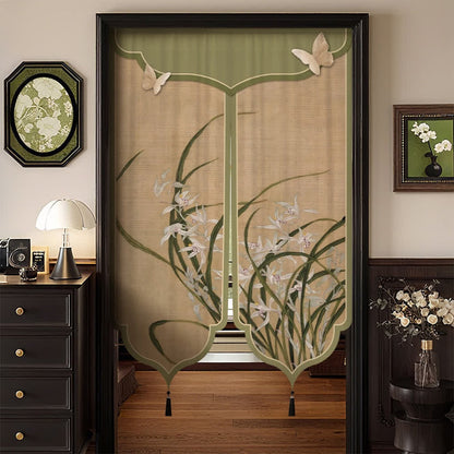Türvorhang im orientalischen Orchideen-Stil - Split-center - 100cm x 150cm - image 0
