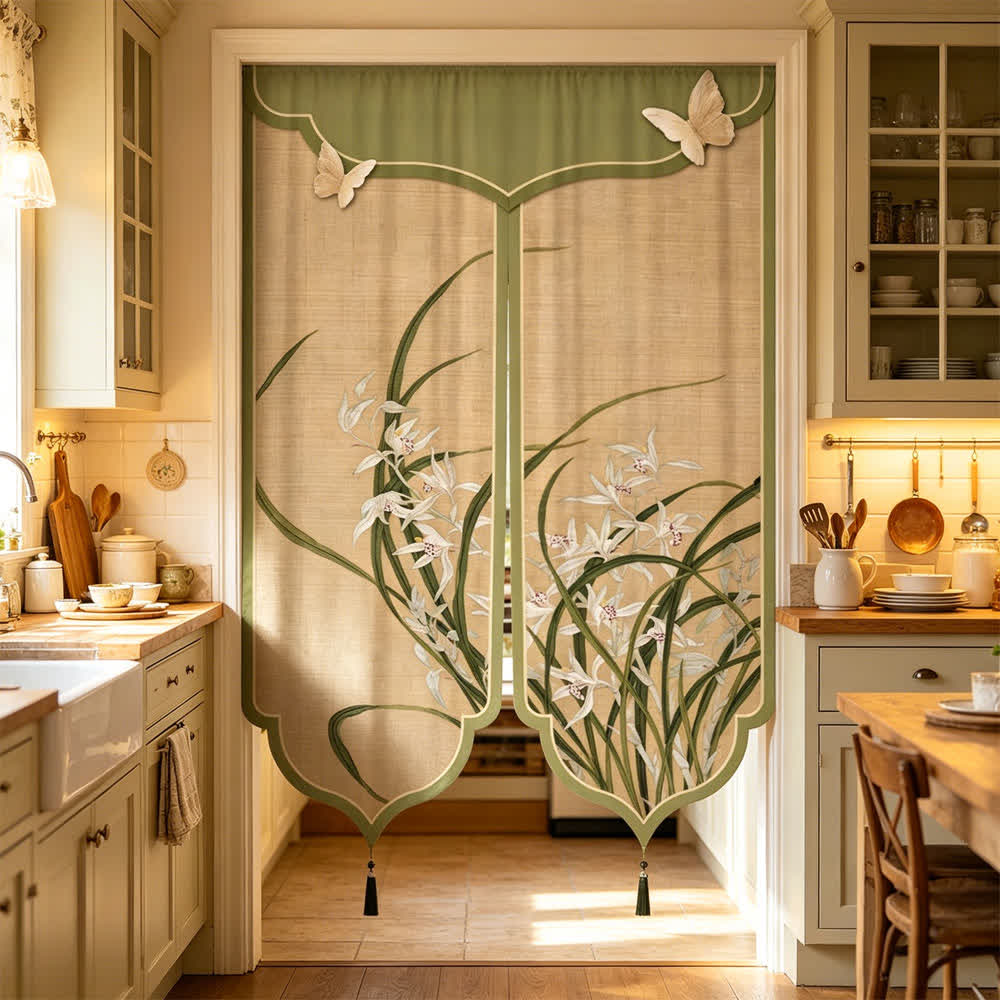 Türvorhang im orientalischen Orchideen-Stil - image 1
