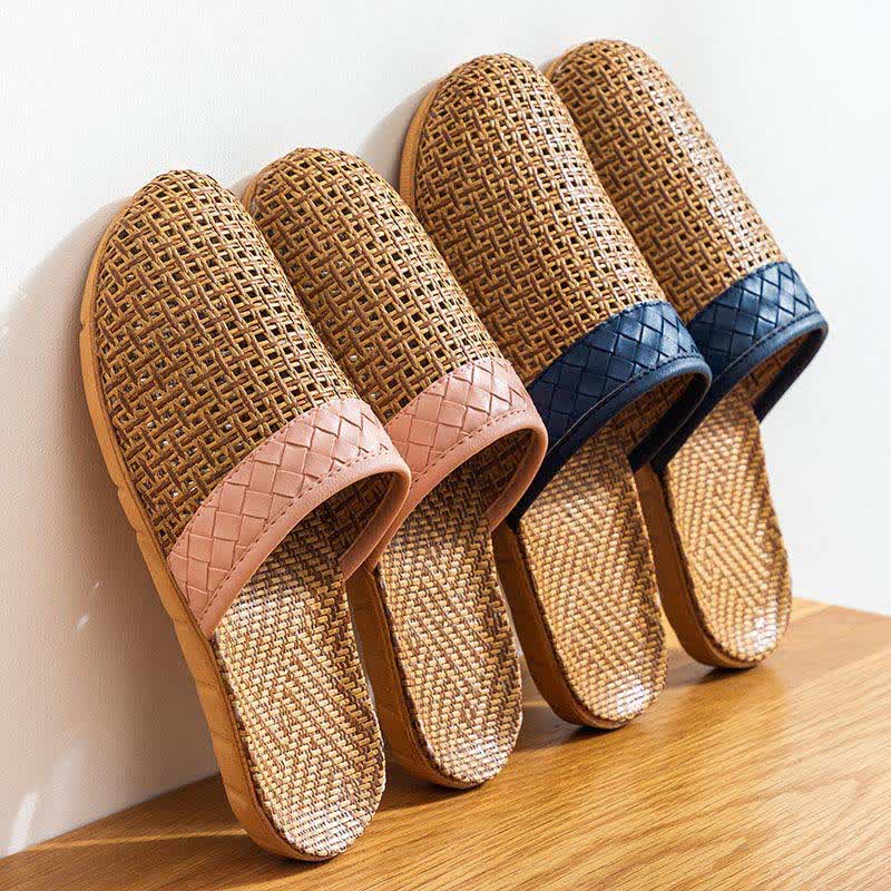 Hausschuhe aus Naturrattan mit Anti-Rutsch-Funktion - image 0