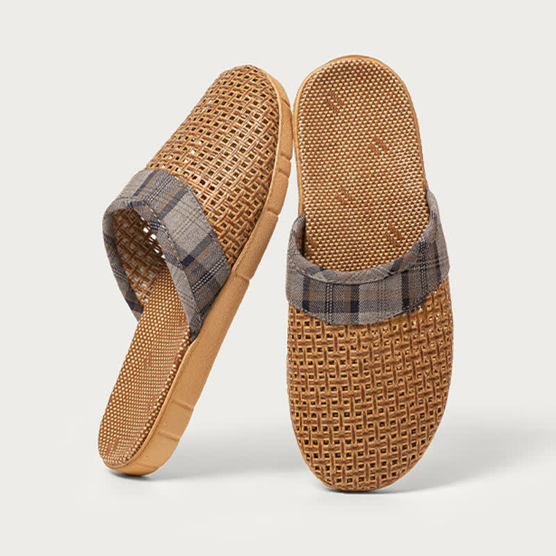 Rattan-Hausschuhe, geruchsabweisend - Grau - 3XL - image 12