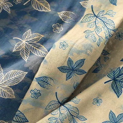 Unisex Kimono-Bademantel aus Baumwolle mit Ahornblattmuster - image 5