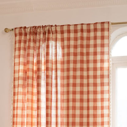 Karogardine im Landhausstil mit Quasten - image 12
