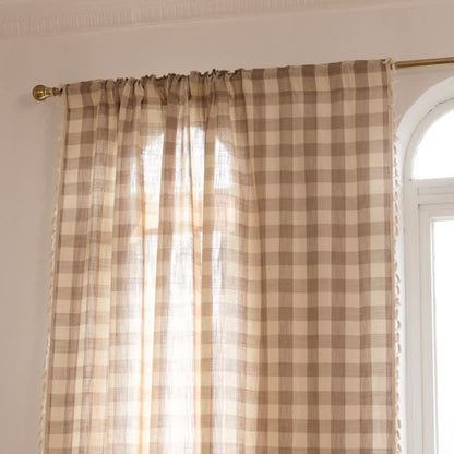Karogardine im Landhausstil mit Quasten - image 31