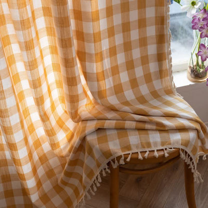 Karogardine im Landhausstil mit Quasten - image 16