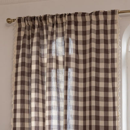 Karogardine im Landhausstil mit Quasten - image 35