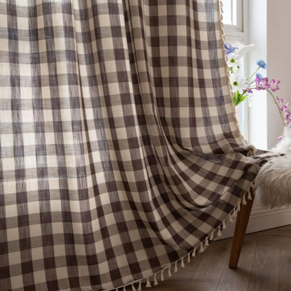 Karogardine im Landhausstil mit Quasten - image 34