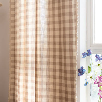 Karogardine im Landhausstil mit Quasten - image 32