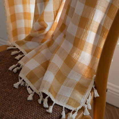 Karogardine im Landhausstil mit Quasten - image 17
