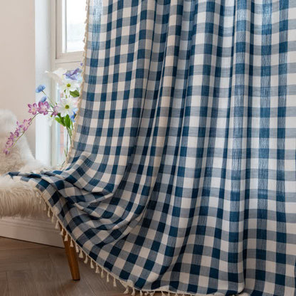 Karogardine im Landhausstil mit Quasten - image 20