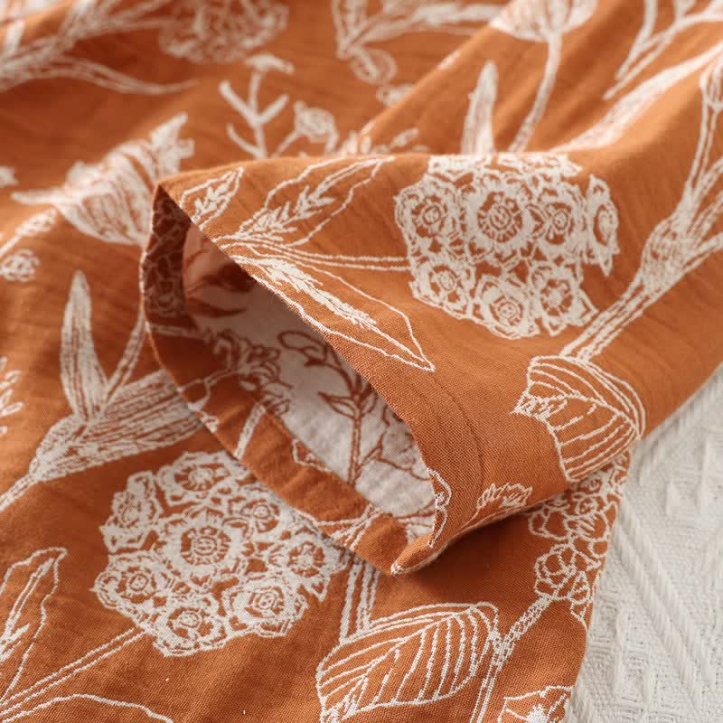 3-teiliger Pyjama-Satz aus reiner Baumwolle mit Blumenmuster - image 6