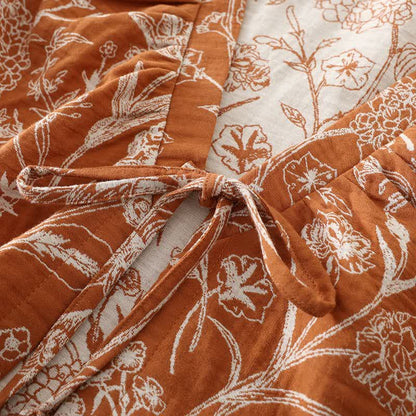 3-teiliger Pyjama-Satz aus reiner Baumwolle mit Blumenmuster - image 5